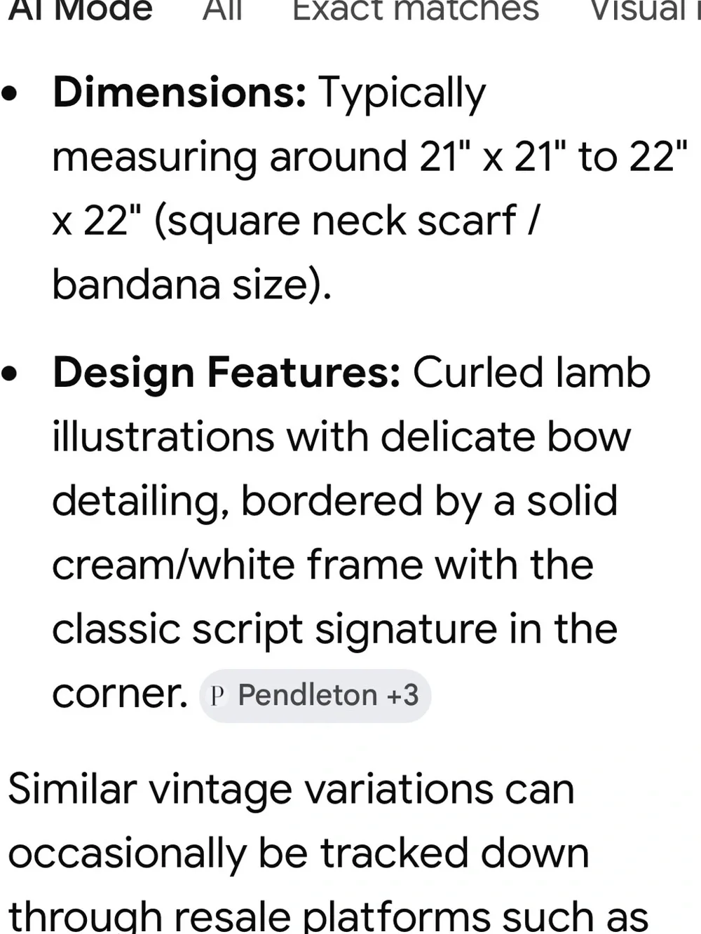 Pendleton Yellow Cream Silk Scarf with Little Lambs Print